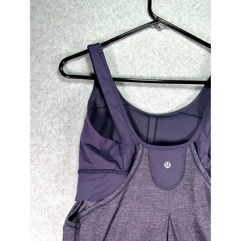 Lululemon Run Times Tank Top Women's Purple Built-In Shelf Bra Sweat Wicking XS